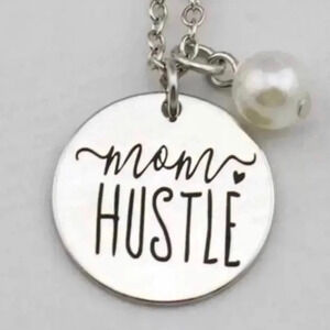 NEW Hand Stamped Necklace - Mom Hustle